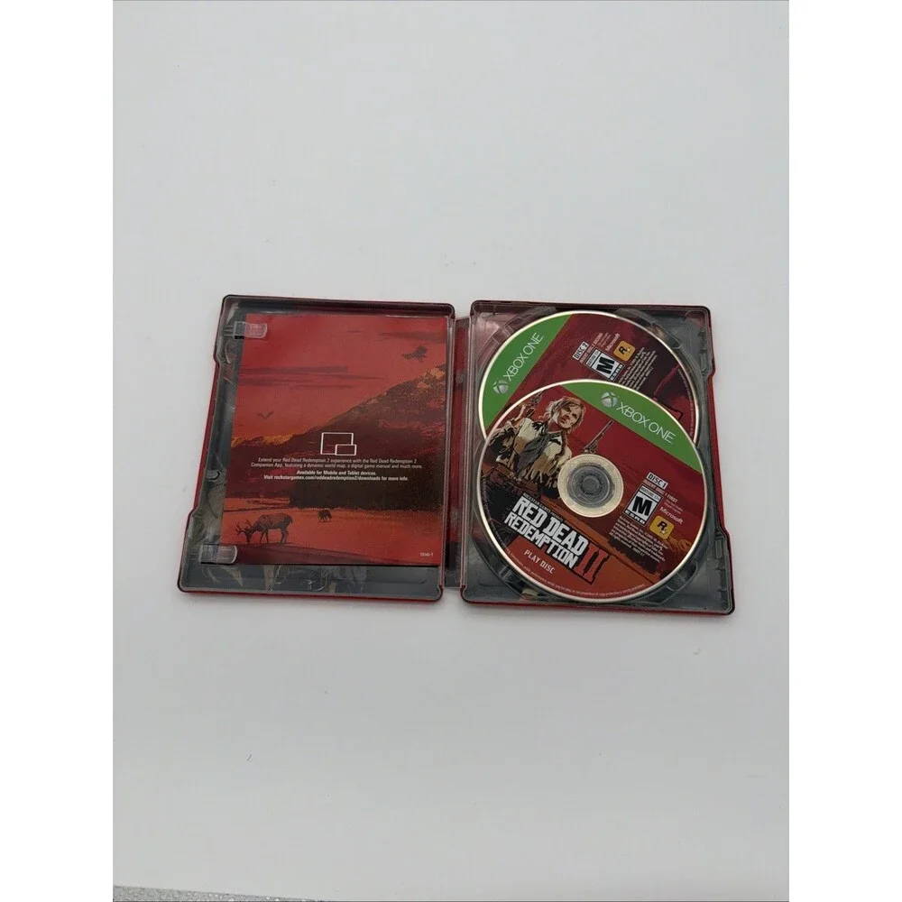Red Dead Redemption 2 Steelbook Edition, Xbox One, Both Discs, No Map